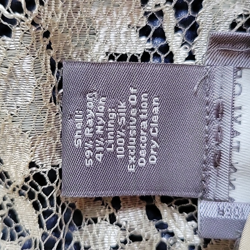 Gorgeous Ann Taylor Lace Silk Sleeveless Top - Sz. 00 - Beige - Picture 6 of 6